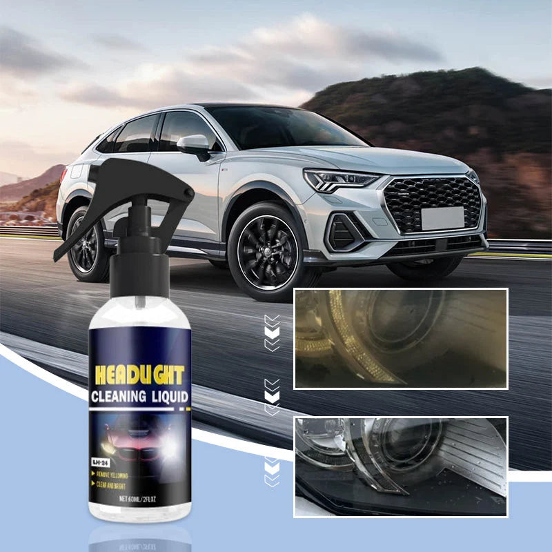Car headlight cleaning and restoration liquid