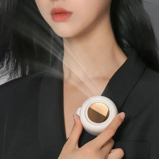 Whirlwind Clip Waist Neck Fan – 2-in-1: clip on waist or wear as necklace. Long 23hr runtime, quiet & powerful (5100rpm). Stay cool hands-free! - Denna