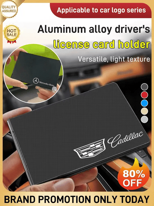 [Hot style ultra-thin] Aluminum alloy car logo engraved card holder