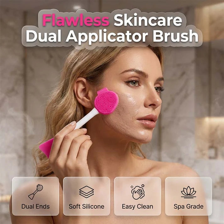Dual-Ended Silicone Face Mask Applicator Brush