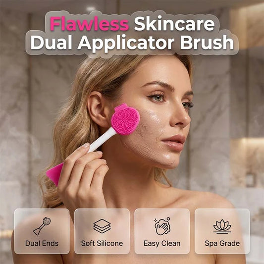 Dual-Ended Silicone Face Mask Applicator Brush