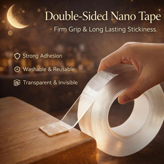 Imported Washable Reusable Nano Double Sided Transparent Tape