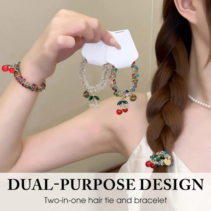 🍒Sparkling Cherry Charm Hair Band