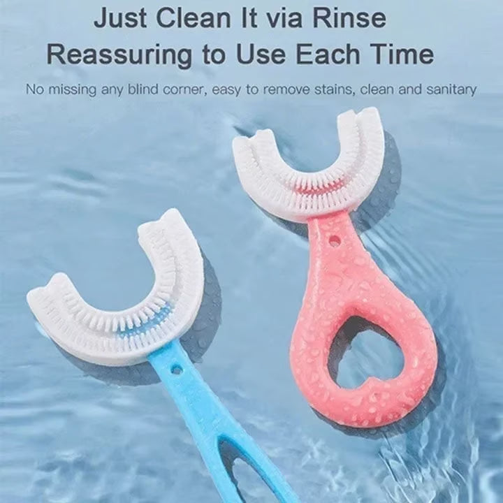 (🌈2025 Hot Sale - Special Offer Now) All Rounded Children U-Shape Toothbrush