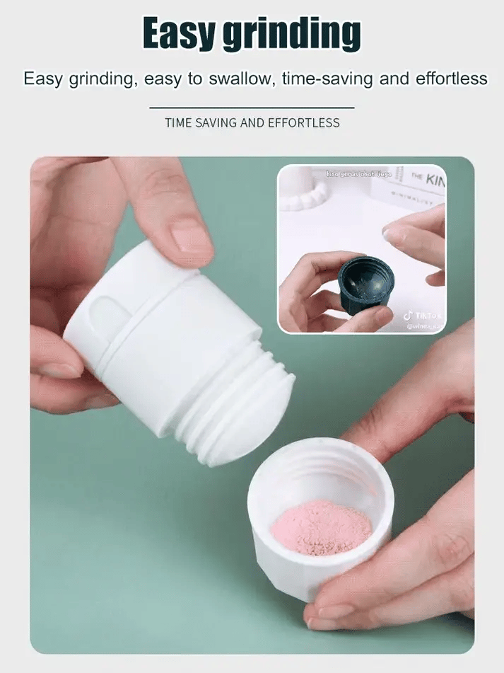 Portable 4-in-1 medicine grinder