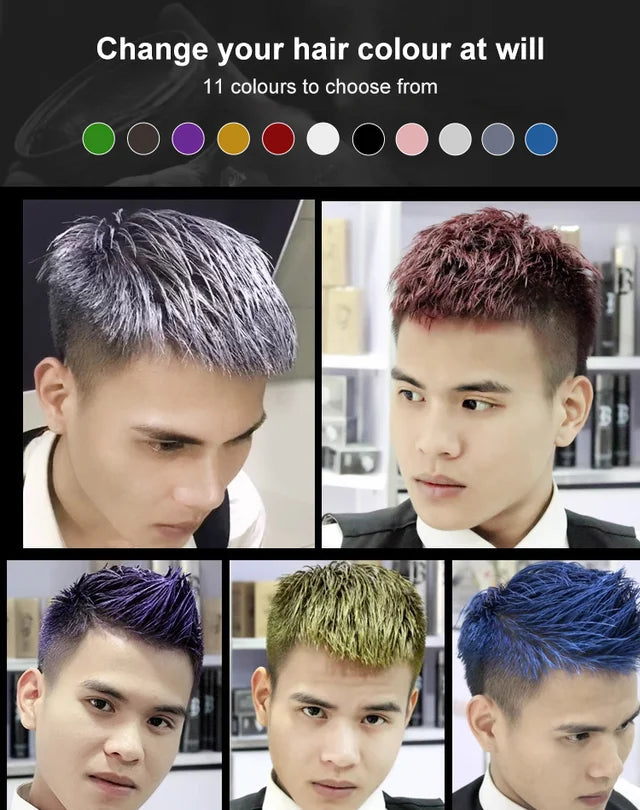 Temporary hair colouring and styling clay