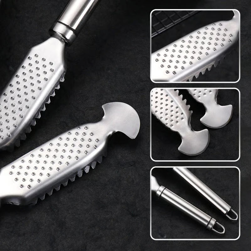 🐟2-in-1 Stainless Steel Fish Scaler + Ginger Grater