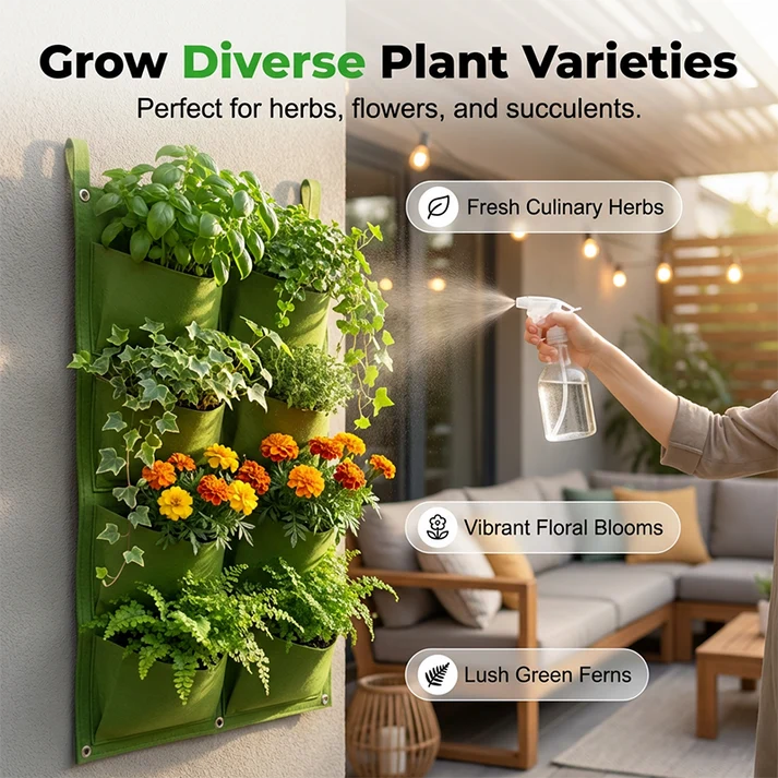 Space Saving Vertical Planter Bags - Denna