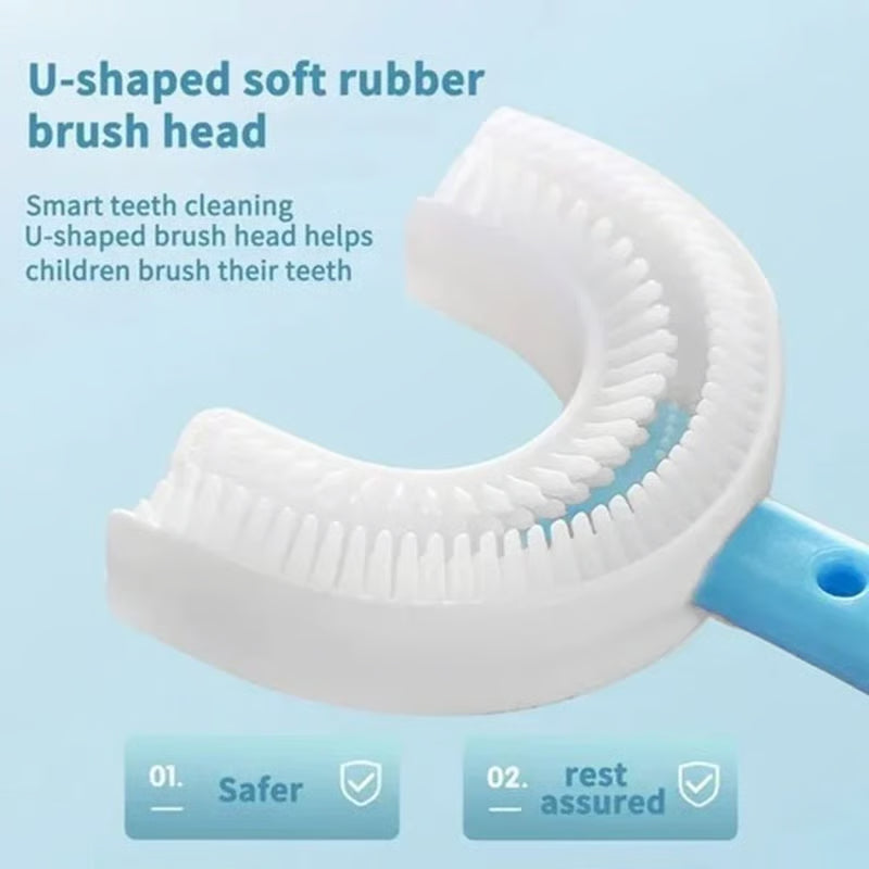 (🌈2025 Hot Sale - Special Offer Now) All Rounded Children U-Shape Toothbrush