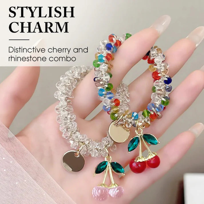 🍒Sparkling Cherry Charm Hair Band