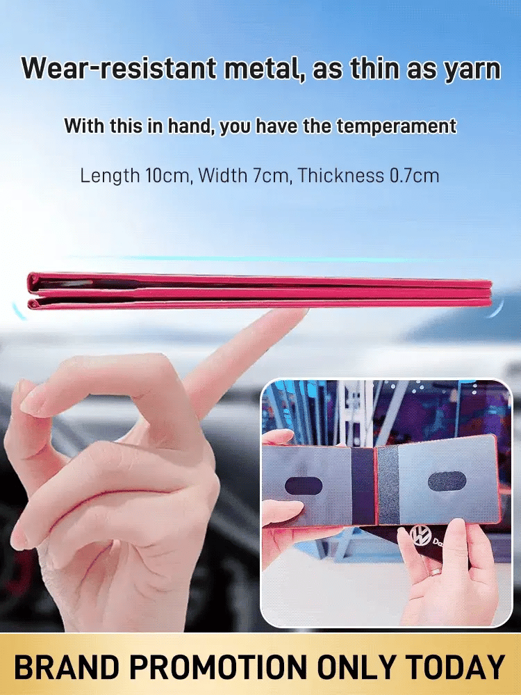 [Hot style ultra-thin] Aluminum alloy car logo engraved card holder