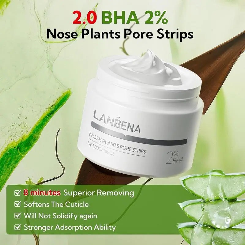 LANBENA Blackhead Remover Peel Off Mask V2.0 with 60 Sheets Paper Strip