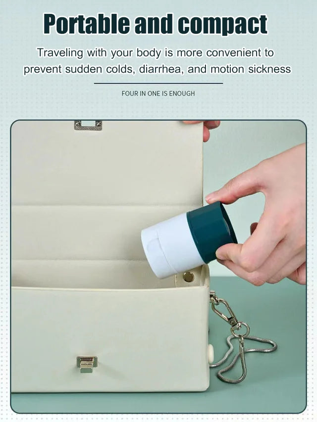 Portable 4-in-1 medicine grinder