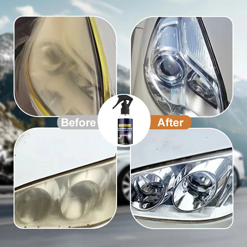Car headlight cleaning and restoration liquid
