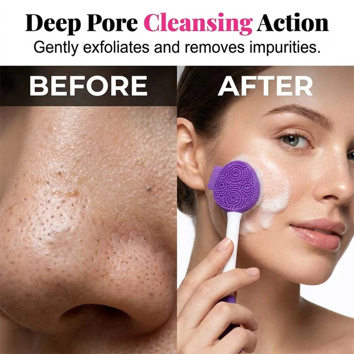 Dual-Ended Silicone Face Mask Applicator Brush