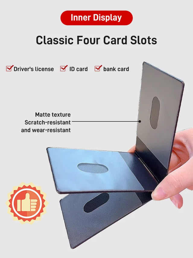 [Hot style ultra-thin] Aluminum alloy car logo engraved card holder