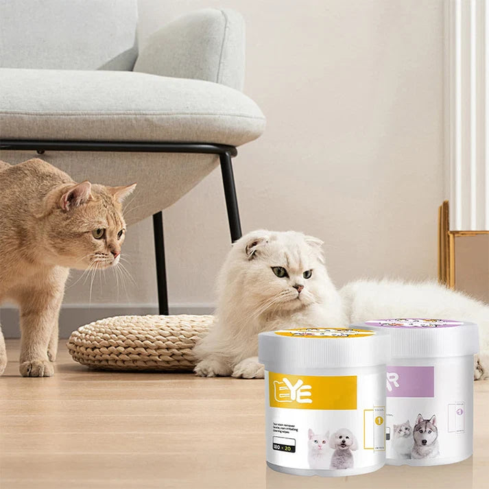 Natural Plant-Based Cleaning Wipes for Pet Eyes and Ears