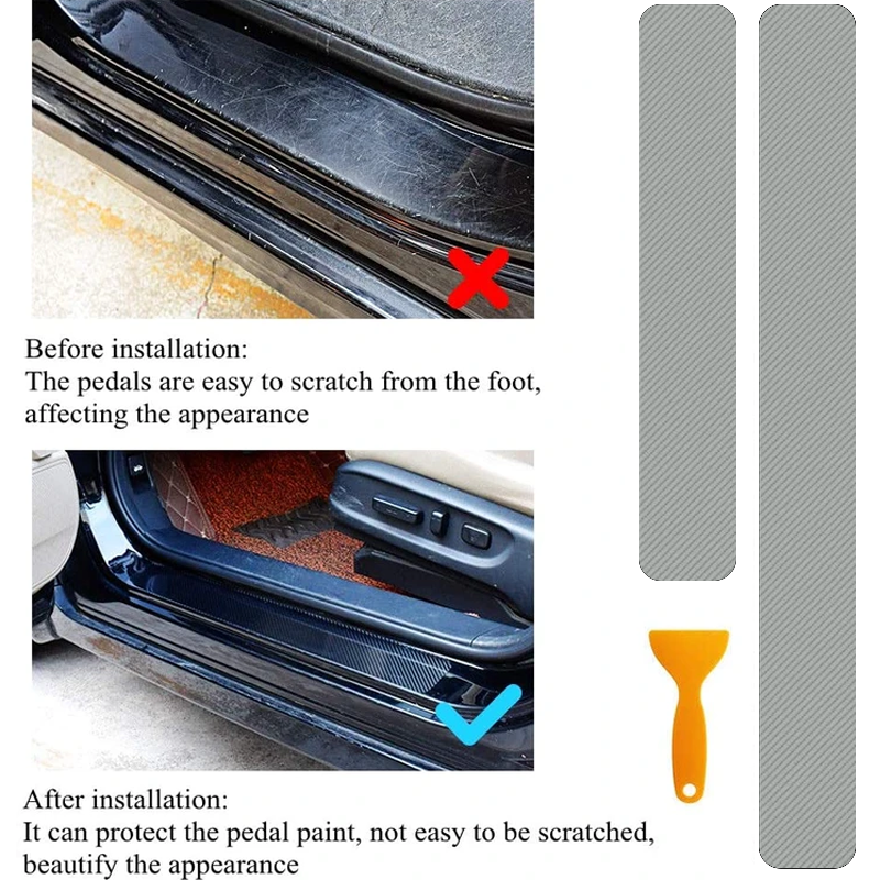 8/4Pcs Car Door Sills Stickers