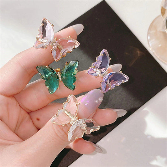 Colorful Transparent Glass Butterfly Ring (Buy 1 Free 1)