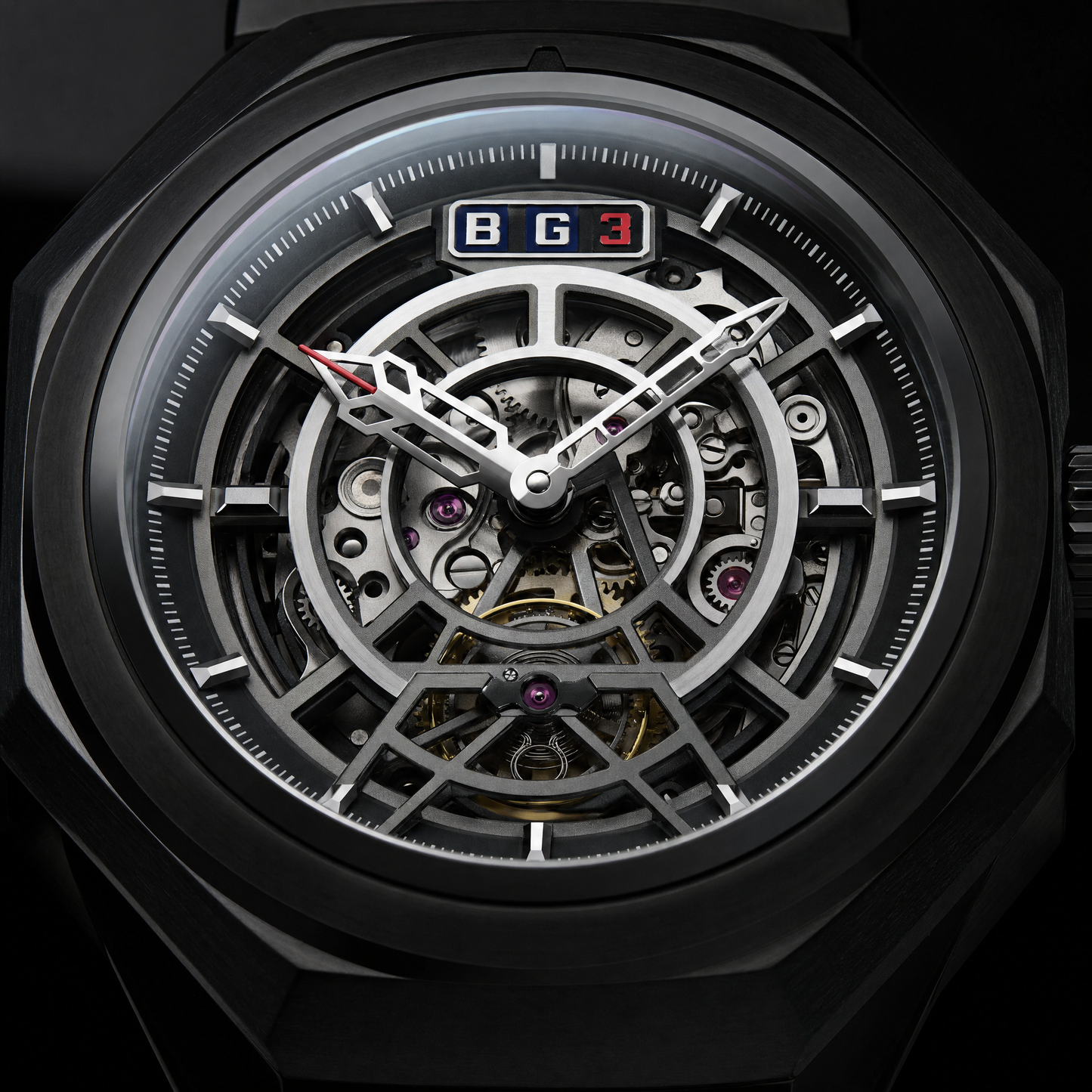 BIG3 Quartz Watch - Japanese Precision Urban Skeleton Aesthetic