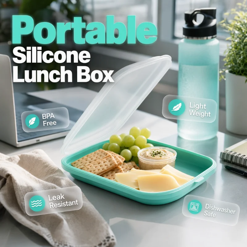 Silicone Lunch Box – Leak‑proof, BPA‑free & airtight