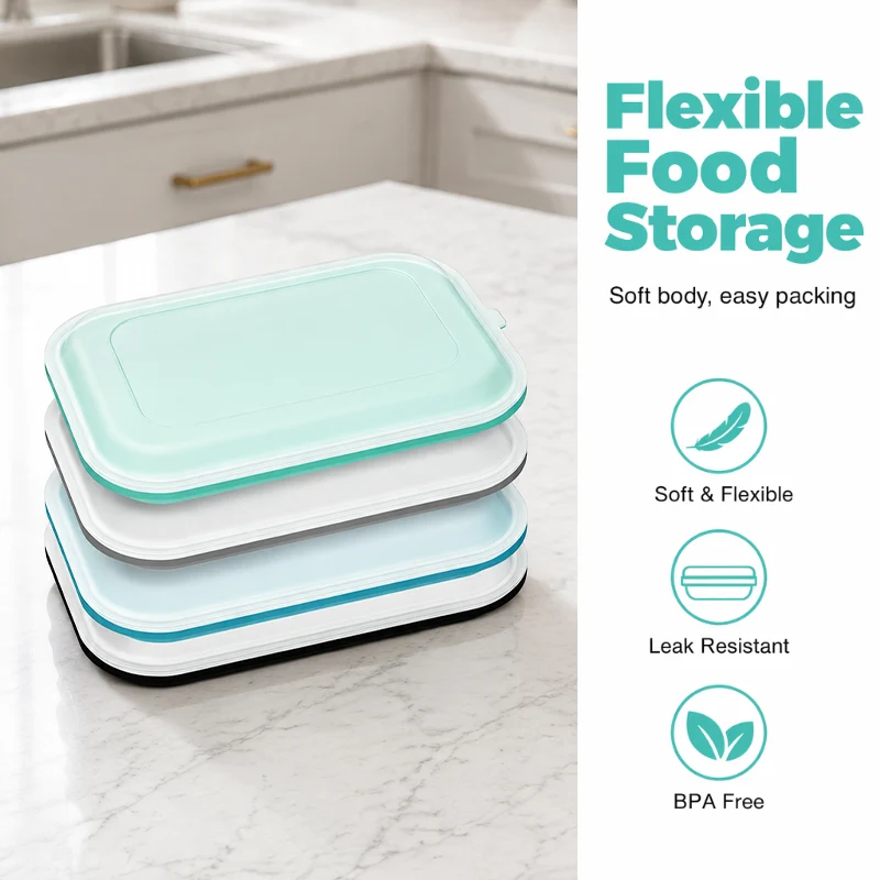 Silicone Lunch Box – Leak‑proof, BPA‑free & airtight