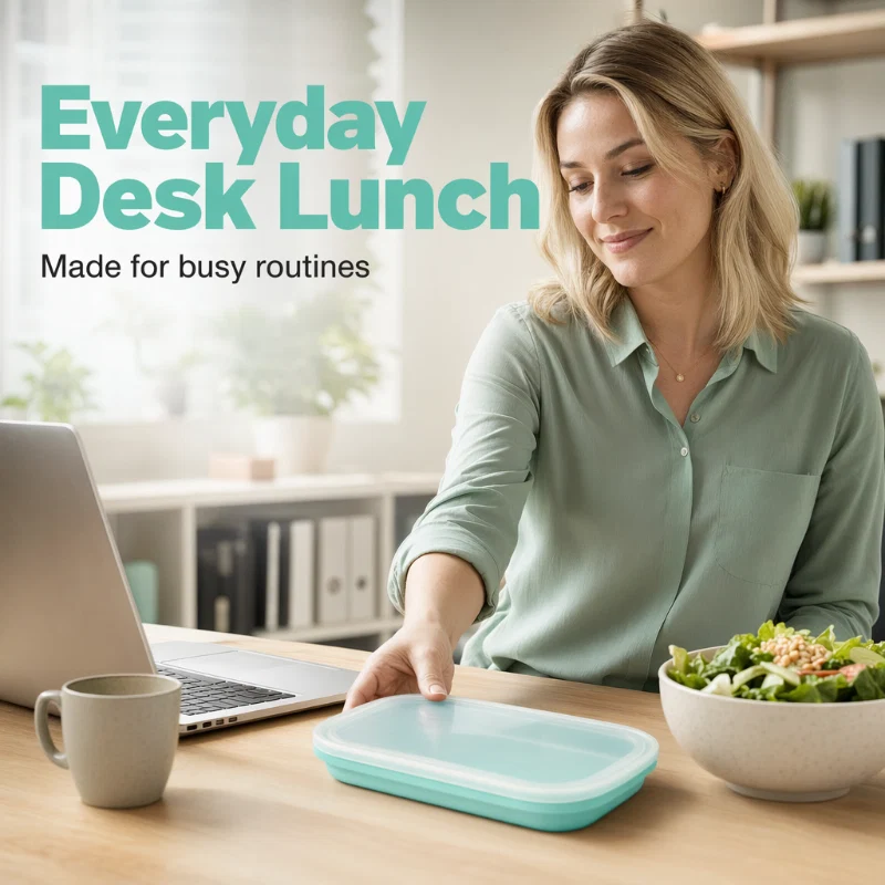 Silicone Lunch Box – Leak‑proof, BPA‑free & airtight