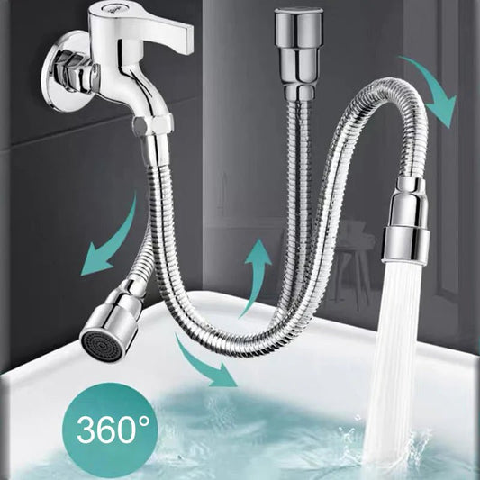 Flexible 360 Degree Stainless Steel Faucet Splashproof Extension - Denna